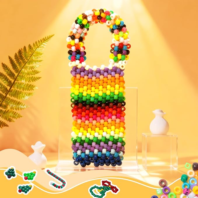 Simetufy 1200 Pcs Pony Beads for Bracelet Making - Image 8