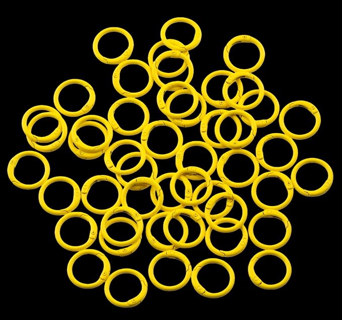 Round Carabiner Clip Bulk 48pcs 1 Inch Colorful Circle Carabiner Key Ring Clips - Image 2
