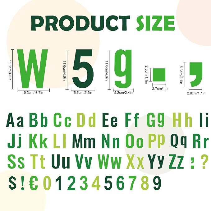 FYSUIMU 134 Pcs St. Patrick's Day Bulletin Board Letters Alphabet Number Symbol - Image 2