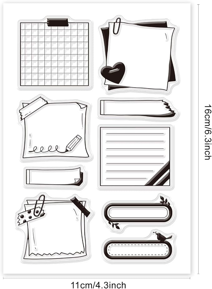 GLOBLELAND Calendar Planner Clear Stamps Planner Transparent Silicone Stamp Seal - Image 2
