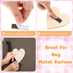 Qunclay 20 Pcs Wooden Heart Magnets - Image 3
