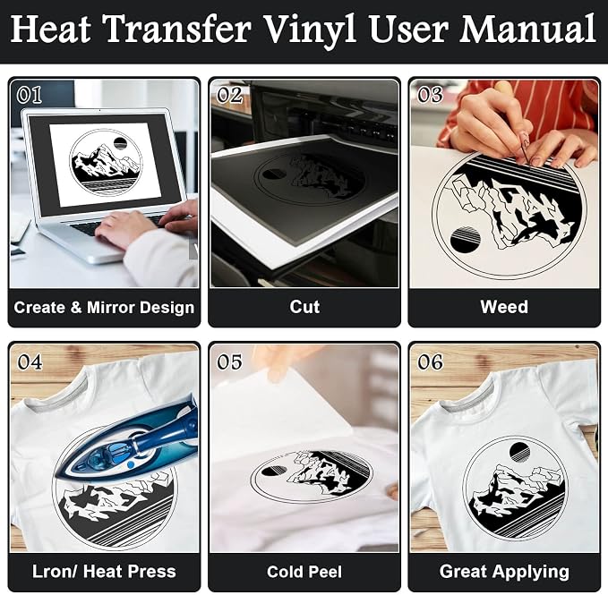 Flasoo Heat Transfer Vinyl Rolls, Compatible - Image 6
