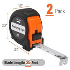 Mr. Pen- Retractable Tape Measure 25 ft, 2 Pack, Easy Read | Steel Retractable - Image 2