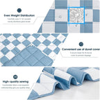 Blue Checkered Weighted Blanket - Image 5