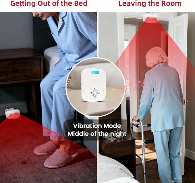 CallToU Bed Alarms for Elderly/Dementia Patients who Wander, Portable Pager & - Image 3