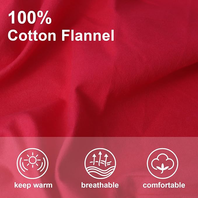 59”W Cotton Flannel Fabric, Super Soft 150GSM, Medium Weight Solid Arts & - Image 4