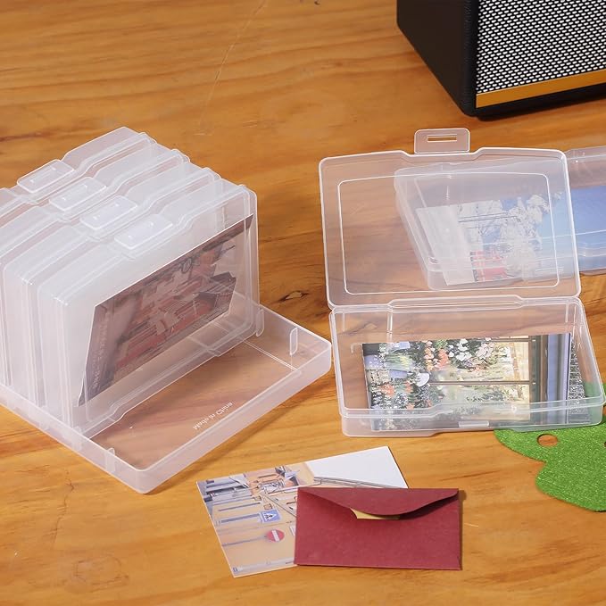 novelinks 6 Pcs 4"x6" Plastic Photo Storage Boxes - Image 3
