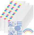 42 Pack 6x6 Scrapbook Paper Storage Organizer w/60 Label Stickers, Photos by Sxaffayc
