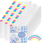 42 Pack 6x6 Scrapbook Paper Storage Organizer w/60 Label Stickers, Photos by Sxaffayc