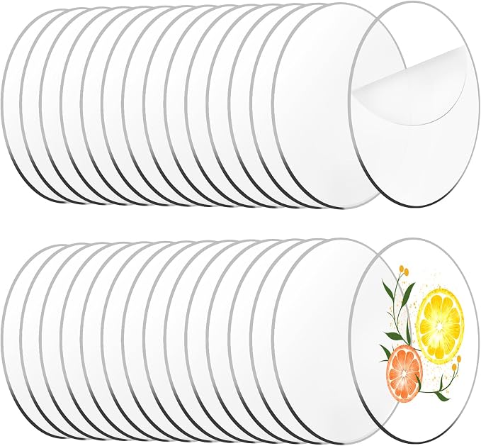 30 Pcs 6 Inch Acrylic Blanks Clear Round Acrylic Circles | Clear Plastic by Zzbakress