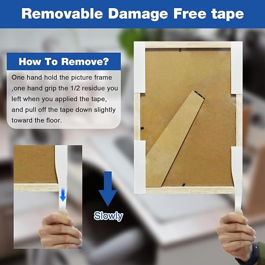3M Double Sided Tape 0.39"×16.5ft No Residue, Picture Hanging Strips Heavy Duty - Image 4