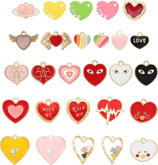 Bulk Gold Enamel Charms for Jewelry Making, Colorful Metal Charms Pendant for by stino