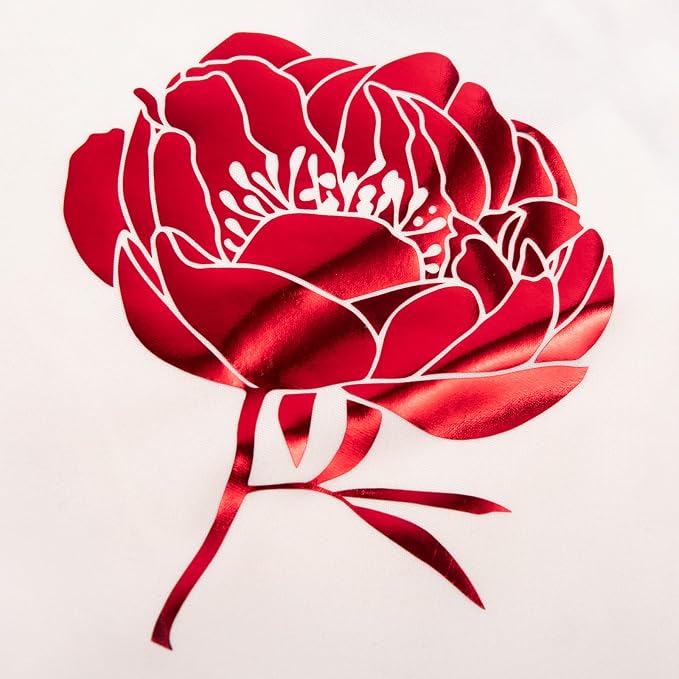 VINYL FROG Red Metallic Foil Heat Transfer Vinyl 12" x5ft Red HTV Vinyl Roll - Image 8