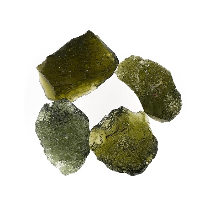 ColouredRocks Moldavite Glass Raw Tektite Crystals, Loose Gemstone, Wholesale by ColouredRocks
