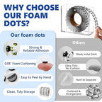 400 PCS 2mm Double Sided Foam Dots - Image 4
