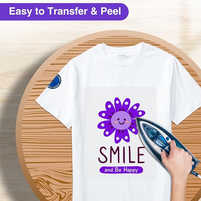 12" x 10ft Heat Transfer Vinyl HTV Rolls Purple, Sooez HTV Vinyl - Image 4