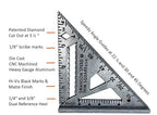 Swanson 4 1/2" Trim Speed Square | Made in the USA aluminum alloy rafter square - Image 6
