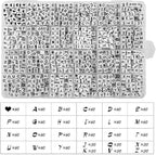 Quefe 1440pcs Acrylic Letter Beads White Cube Sorted Alphabet Beads - Image 3