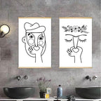 6 Pack Reusable Bathroom Stencils - Image 7