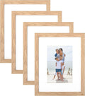 8x10 Picture Frame Set of 4, Made of Perspex Glass, Display Picture 5x7 by ATOBART