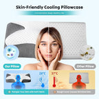 DUMOS Cervical Neck Pillow for Sleeping, Cooling Ergonomic Memory Foam Pillow - Image 3