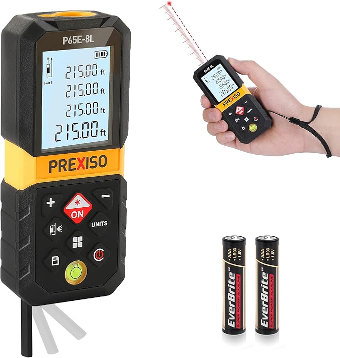 PREXISO Laser Measure, 215Ft Laser Measurement Tool by PREXISO
