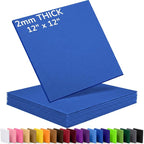 2mm Stiff Felt Sheets 12" X 12" | Thick Polyester Felt Material, DIY Craft by Luceinvita