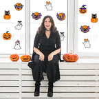 Renbuzhu 40PCS Halloweens Crafts Bulk: Ghosts Pumpkins Paper Suncatchers DIY - Image 6