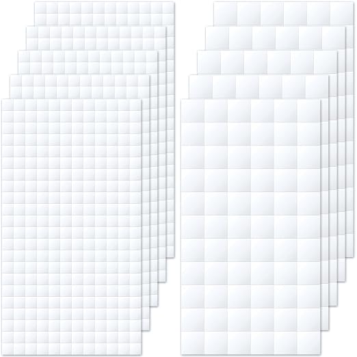 Joez Wonderful 10 Sheets Foam Adhesive Squares, Self Adhesive, Double Sided by Joez+Wonderful