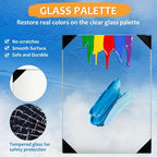Glass Palette for Oil Painting, 16 x 12 Inches, Ultra Clear, Watercolor - Image 3