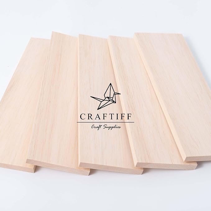 Balsa Wood Sheets 1/2" Inch Thick 12" x 4" Unfinished Wooden Board by Craftiff - Image 8