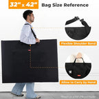 Nicpro Light Weight Art Portfolio Bag, 32 x 42 Inches Waterproof Art Portfolio - Image 3