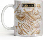 Personalized Crochet Mug for Women, Custom For Crochet Lover Gifts by ALMAGEMSUS