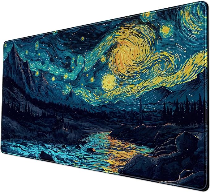 Misty Forest Desk Pad Mat Vincent Van Gogh XL Mouse Pad Gaming Playmat Large - Image 5