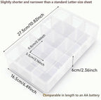 Umirokin 2 Pack 15 Grids Clear Plastic Organizer Box - Image 5