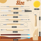 Jetmore 35 Pack Clay Tools Kit, Pottery Tools & Sculpting Tools, Polymer - Image 2
