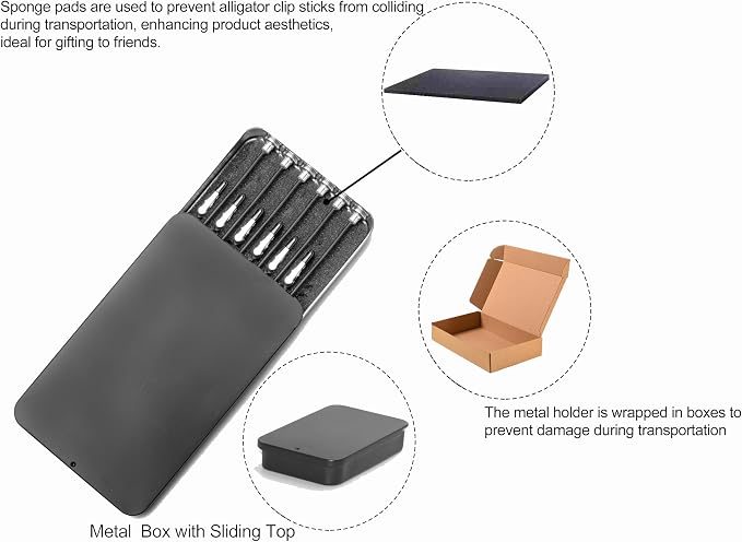 Metal Painting Stand Base Holder and 12PCS Magnetic Bendable Alligator Clip - Image 2