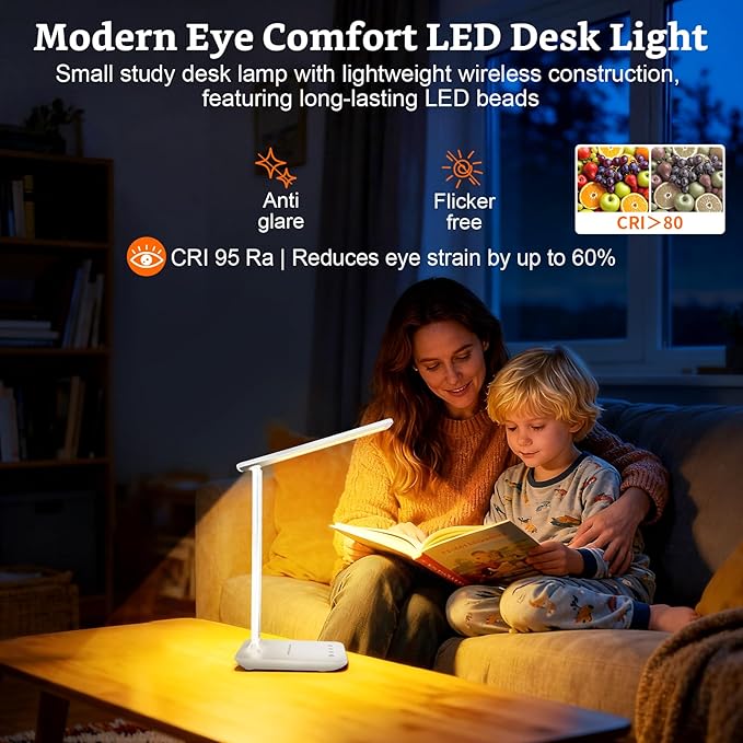 LED Portable Bright Rechargeable Desk Lamp, 4000mah Dimmable Touch Battery - Image 4
