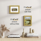 Vittanly 6x8 Picture Frames Set of 2, Ornate Vintage Photo Frame - Image 4