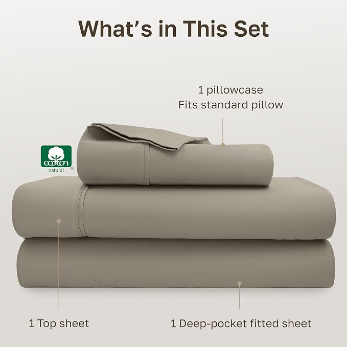 California Design Den Soft 100% Cotton Bed Sheets Twin XL Set, 400 Thread Count - Image 4