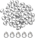 MECCANIXITY 50PCS Flat Back Acrylic Teardrop Gems 13x18mm Artificial Rhinestones by MECCANIXITY