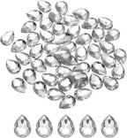 MECCANIXITY 50PCS Flat Back Acrylic Teardrop Gems 13x18mm Artificial Rhinestones by MECCANIXITY