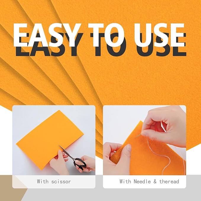 HaoFeiJH Orange Felt Squares - Image 2