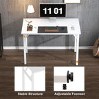 Need Small Folding Computer Desk, 39.4 Inch Writing Table, Sturdy Foldable Desk - Image 8