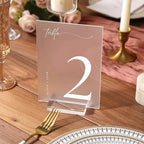 UNIQOOO 20 Pack Frosted Blank Acrylic Sign Wedding Table Numbers, 5 x 7 in - Image 4