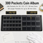 Coin Collection Album Book — 300 Pockets - Image 2