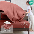 HEVUMYI Terracotta Twin Comforter Set - Image 5