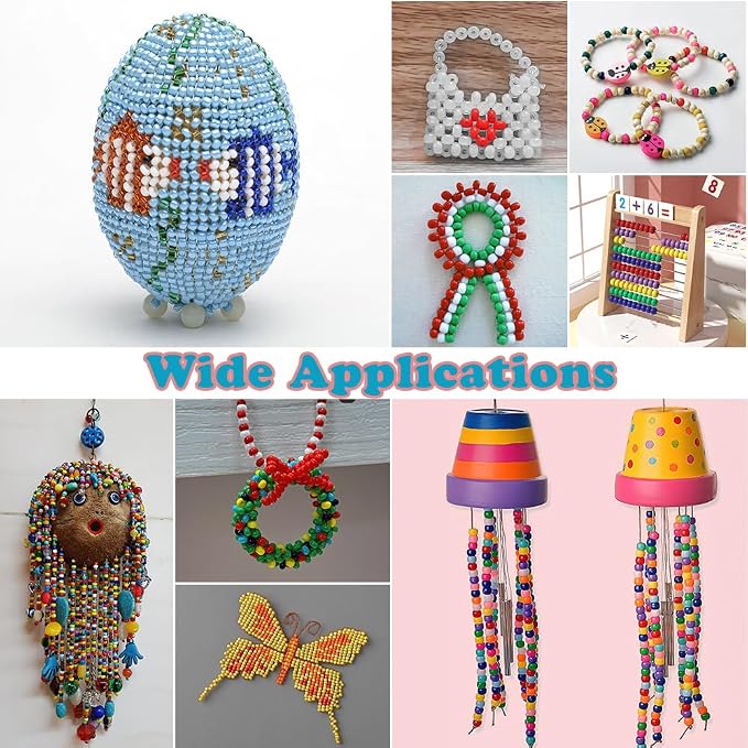 QPIXVB Blue Beads, Small Cute Circle Bead - Image 5
