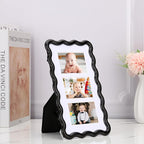 3-2x3‘’ Black Heavy-Duty Zinc Alloy Picture Frames, Unique Wave Design Black - Image 4