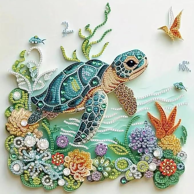 ZQEATRY Sea Turtle Animal Special Shape Diamond Art Kits by ZQEATRY